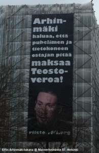 Effin Paavo Arhinmaki-mainos Mannerheimintie 52, joulukuu 2011